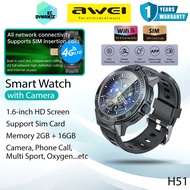 Awei H51 4G Smart Watch with Camera HD Video Call GPS Tracking 2GB+16GB WiFi SIM Card Smart Watch Aw
