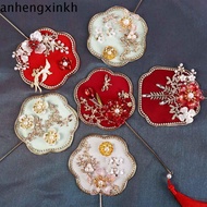 ANHENGXIN Bridal Group Fan, Chinese Style Handheld Mini Chinese Fan, Hand Bouquets Tassels Ancient V