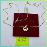 【Available】COD REAL LEGIT AND PAWNABLE 18K SAUDI GOLD NECKLACE WITH PENDANT