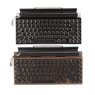 Imdzbp20fwb เครื่องพิมพ์ดีด83คีย์วินเทจไร้สายพร้อมโลหะสีฟ้าสวิตช์เกมคีย์บอร์ดเชิงกลคีย์บอร์ด