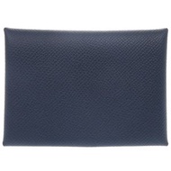 全新未使用愛馬仕 Calvi Duo Verso Epsom 皮革零皮夾，Vert Fizz W 印記（2024 年款）1396 [二手] 愛馬仕