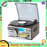 CD/Cassette Record Player AM/FM Radio EU Plug
