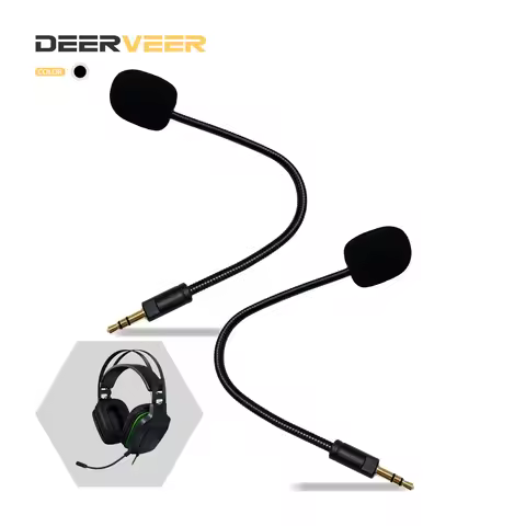 DEERVEER 1 Pcs of Replacement Game Mic Detachable Microphone Boom for Razer Electra V2 Headphones
