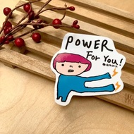 金好小賣所/大大張防水貼紙/機車貼/行李箱貼紙/power for you