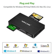 3.0 Wavlink 4-Port/SD Card Reader Adapter USB Compact Flash (CF) /SD /SDHC /SDXC /MS /TF /M2 Mult HC