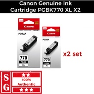 [100% Original] Canon Genuine Black Ink Cartridge PGI-770PGBK XL x2  | 770XL | PGBK 770XL | Canon PG
