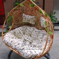 ST/🏮Real Rattan Nacelle Chair Swing Bird's Nest Balcony Cradle Chair Single Double Glider Rattan Chair Indoor Outdoor Le