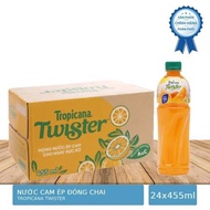 THÙNG 24 CHAI CAM ÉP TWISTER TROPICANA x 455ml
