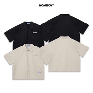 "ขายดี ส่งเร็ว กทม 1 วัน" HOMEBOY เสื้อเชิ้ตทรง crop รุ่น HB.CROPPED.OVS.SHIRT