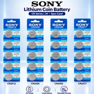 [ SONY ] CR2412 / CR2430 / CR2450 / CR2477 3V Lithium Coin Cell Battery | 5pcs Card