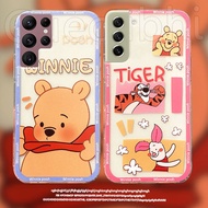 เคสโทรศัพท์ Samsung S23 FE S23+ S23 Ultra  S22 S22+ S22 Ultra S21 FE 5G S21 S21+ S21 Ultra หมีการ์ตูนน่ารัก บางและโปร่งใส ซิลิโคนนิ่ม เคส Galaxy S20 FE S20 S20+ S20 Ultra ปกโทรศัพท์