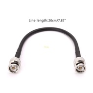 btsg BNC Male To BNC Male RG58 Pigtail Cable 20cm Connector Crimp Coax Cables
