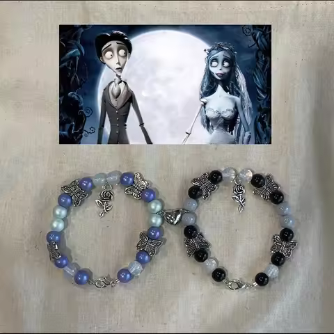 Corpse Bride Matching bracelets inspired Jewelry Handmade