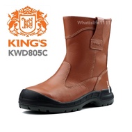 KING'S KWD805C SAFETY SHOES 200J TOE CAP ORANGE GRAIN LEATHER PULL UP BOOT 6-10