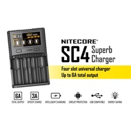 Nitecore SC4 6A 4 slot Universal Digital Intelligent Charger li-ion Ni-cd ni-mh lifepo4 18650 21700 