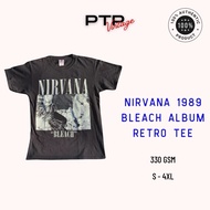 Nirvana 1989 Bleach Album Retro Tee Vintage
