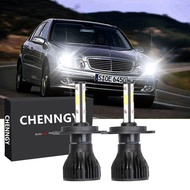For Mercedes Benz W211 W210 W124 W212 W204 W203 W205 W220 W221 Pair Bulbs 4Side H7 LED Headlight Bri