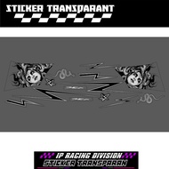 STRIPING STICKER MEDUSA SATANIC 666 PCX 160 TRANSPARAN