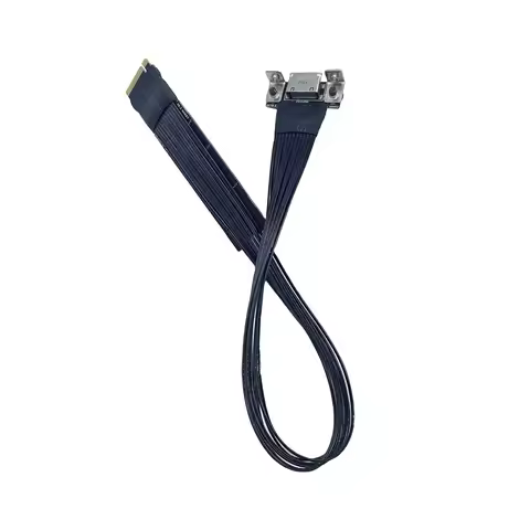 Extension Cable M.2 to Oculink 4i for M.2 Mkey NVME to SFF8612 PCIe 4.0 X4 Gen4 Silver Plated Cable