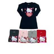 Baju T-shirt Labuh Lengan Panjang Kanak-Kanak Perempuan Hello kitty