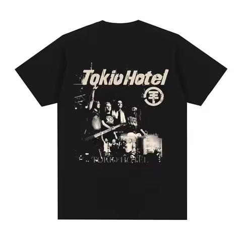 Rock Band Tokio Hotel Kaulitz Print Tshirt Cotton T-shirt Trend Short Sleeve Tee Men Women Hip Hop S