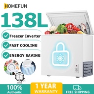 HOMEFUN Freezer Inverter Chest Freezer Refrigerator Mini Freezer Multifunction Upright Freezer