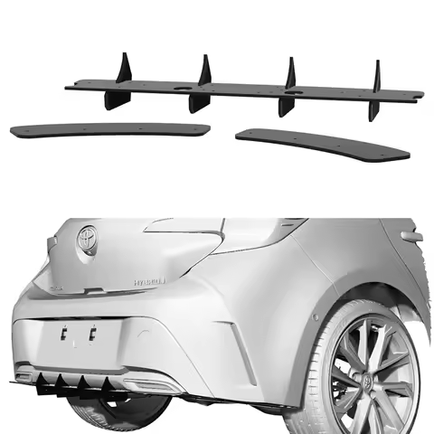For Toyota Corolla Hatchback E210 2018 - 2021 Rear Bumper Lip Spoiler Fin Diffuser Protector Exhaust