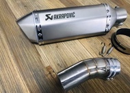 ชุดท่อสบิปออน NINJA400 Z400 สวม 2 นิ้ว( 51มิล)+ปลาย AK14 นิ้วเงินล้วน