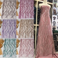 Embroidered Fabric Sequin Tulle Tile Sequin Tille Sequin Fabric