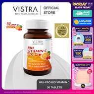 VISTRA BIO Vitamin C 1000 mg. ( 30 Tabs) วิสทร้า ไอมู-โปร ไบโอ วิตามินซี 1000 มก. ( 30 เม็ด )