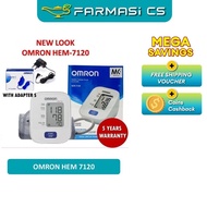 OMRON HEM 7120 Automatic Blood Pressure Monitor with Adapter S [ HEM7120 BP Machine, 7120 ]