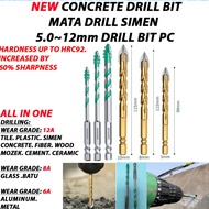 Concrete Drill Bit.Cross Hex Tile Drill Bit.Mata Drill Simen.Mata Drill Mozek.Ceramic Tile Drill Bit