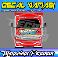 STIKER KABIN DEPAN TRUK DYNA-STIKER DECAL-STIKER VAIRASI TRUK DYNA-STIKER KARDUS EXPRES-STIKER BISA 