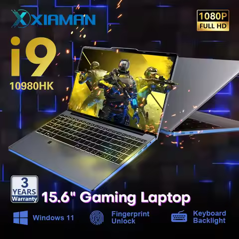 15.6" Portable Gaming Laptop intel Core i9-10980HK IPS 1920*1080 Windows 11 Pro Laptop Computer 16GB