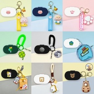 For Sony WF-C510 Case Silicone Soft Case Cute Piggy Cat's Paw Keychain Toast Puppy Pendant Sony WF-C