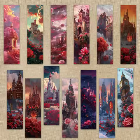 30PCS Colorful and Warm Rose Featured Bookmarks Student Reader Page Tags Library Office Page Book Cl