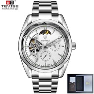 TEVISE high-end brand waterproof tourbillon watch mens automatic mechanical watch skeleton watch men