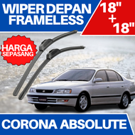 [ SEPASANG ] WIPER FRAMELESS DEPAN SET KIRI DAN KANAN TOYOTA CORONA ABSOLUTE ABSOLUT SEMUA TIPE SEMU