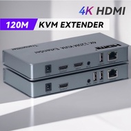 HDMI KVM Extender 4K 120M over Cat6 Extender HDMI RJ45 4K KVM HDMI USB Ethernet Extender 60M 1080P w