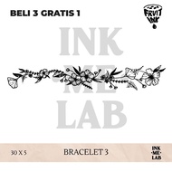Bracelet Tattoo by Inkmelab 30x9, Fruit Ink Temporary Tattoo Lasts 2-3 weeks