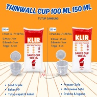 Plastic Sauce Container 100ml 150ml l Thinwall Sauce Cup Pudding Cup 100 ML 150 ML
