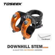 TOSEEK-Stem Aluminum Alloy Ultralight Bike Stem, High-Strength Short, 40mm, MTB Table Power Bicycle 