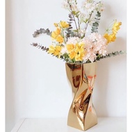 Hoshe Gold Decorative Ceramic Flower Vase - Shanghai Big