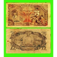Uang 75 rupiah ORI souvenir replika repro