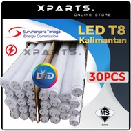 [SIRIM] LED T8 Tube Light 22W  25W 2ft 4ft Lampu Kalimantan Fluorescent Tube Lampu Panjang Daylight(30PCS)