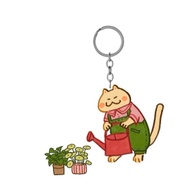 Fat orange cat activity keychain keychain cute keychain plushie cat keychain