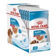 Royal Canin Medium Puppy Dog Food Pouch 140g x10 | Wet Food for Puppies | Healthy Growth & Digestion