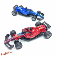 TWINKLE1 F1 Race Car Model Toy, Pull Back Track Edition F1 Race Car Toys, Car Play Toy Slick Tires S
