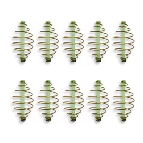 10pcs Fishing Spring Feeder Coil Inline Method Feeder Saltwater Fishing Tackle