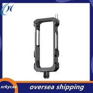 For X3 Protective Metal Cage with Cold Shoe Mount Panoramic Action Camera Case